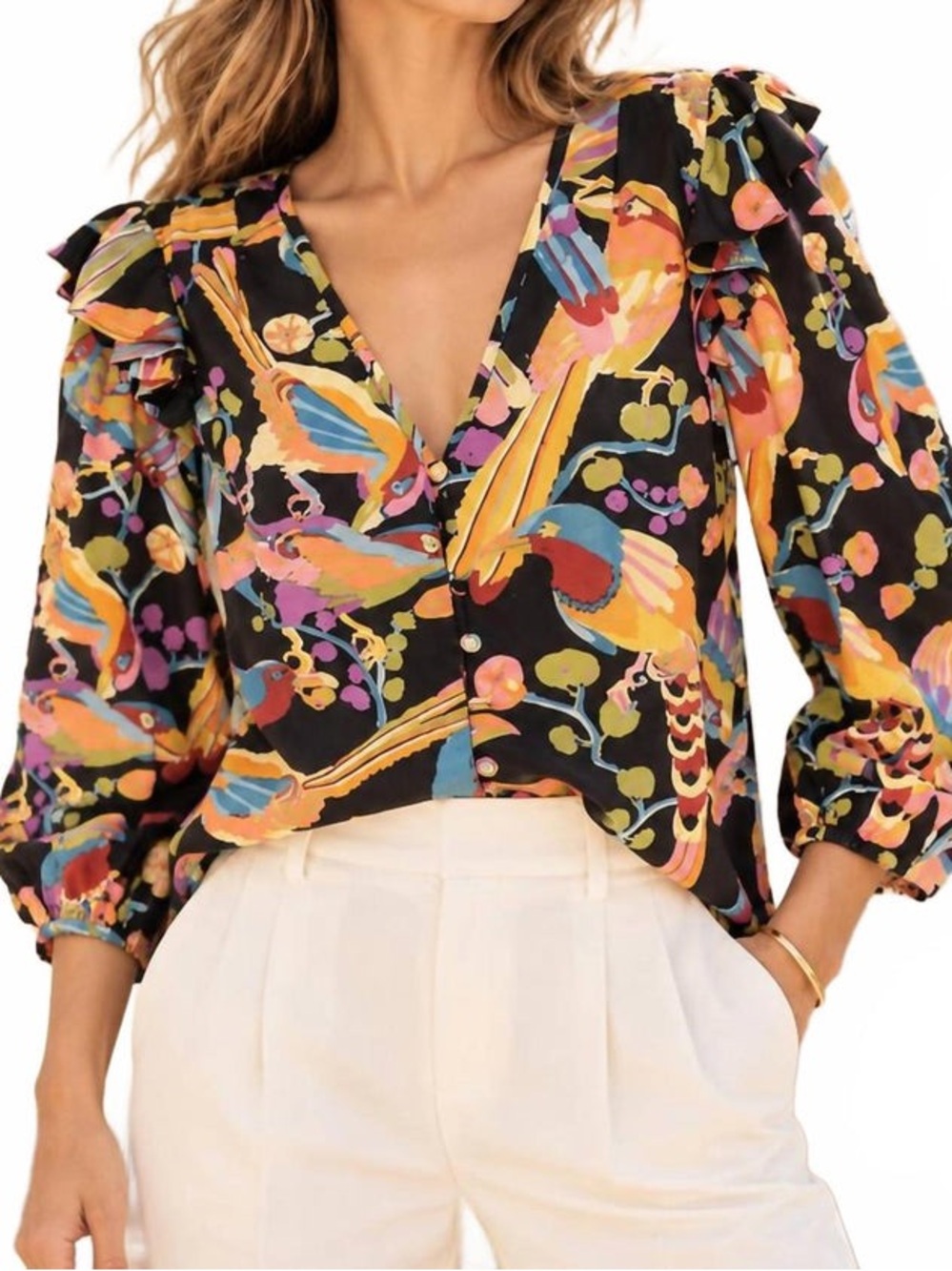 Banjanan Elise Top in Jet Size XS